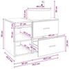 Bathroom Furniture Set 2 Pcs Black Oak Wood Based Material
