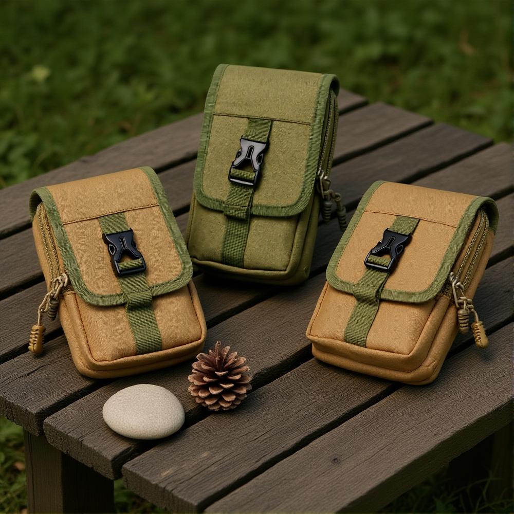 Men's Wallet Double Layer Outdoor Oxford Waterproof Military Waist Bag Phone Bag Camping Hunting Tactical Zipper Fanny Pack