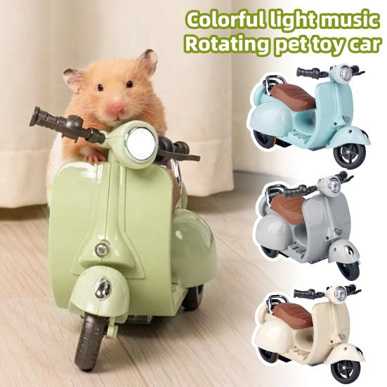 

Mini Electric Scooter Hamster Toy with LED Light Music 360 Degrees