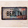 Metall-Nummernschild Berlin Deutschland, Reise-Souvenir-Geschenk, Wanddekoration für Zuhause, 15x30 cm