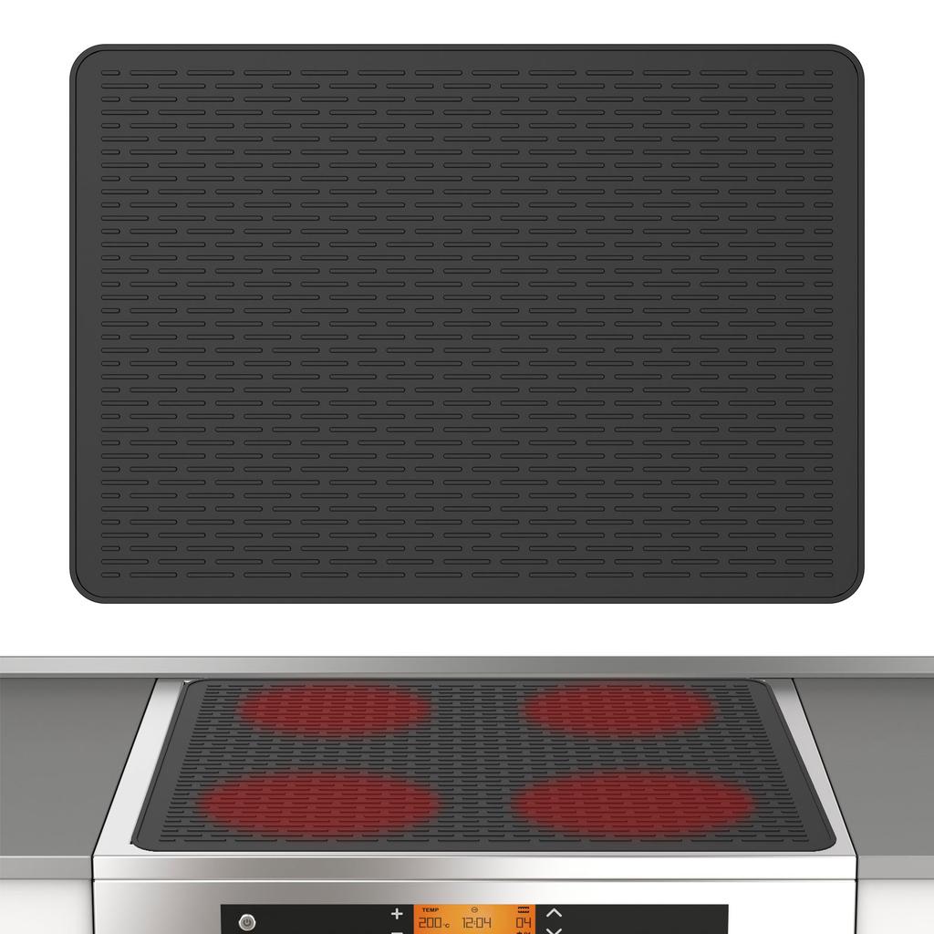 Thermochromic Silicone Stove Top Cover Extra Large Rollable Glass Cooktop Protector for Electric Stove Kitchen Countertop Mat