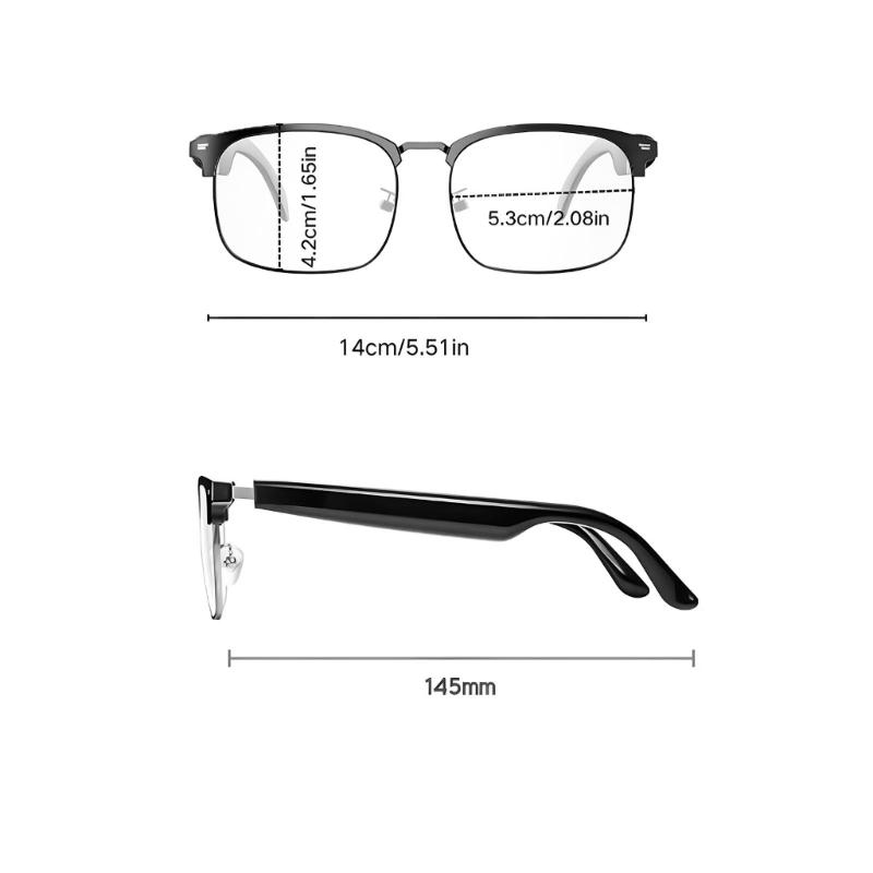 Hands Easy Glasses with Screen Voice Commands 8Hrs Battery Ergonomic Eyewears for Outdoor Travel Office Use