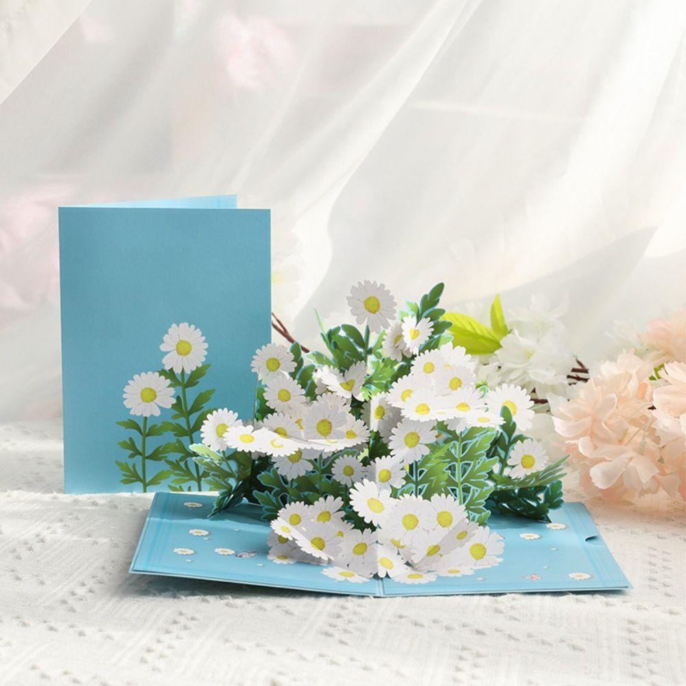 Foldable Holiday Greeting Card Paper Invitation Cards Creative Pop-Up Greeting Card  Mid-Autumn