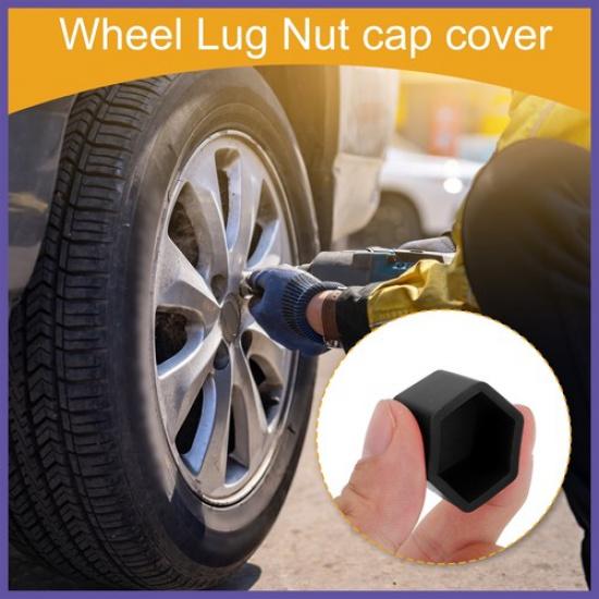 20pcs 25x21x206mm Universal Wheel Lug Nut Bolt - Car - Silicone Black