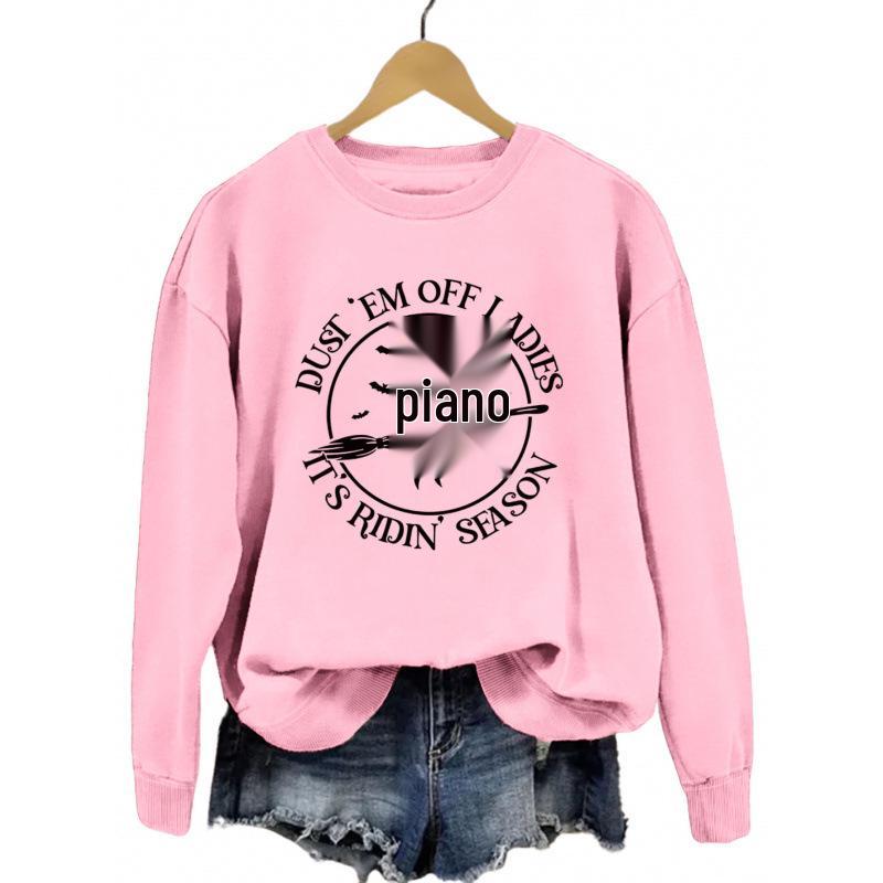 Fun Print Ladies' Fashion Round Neck Hoodie - Comfortable & Versatile Autumn Arrival