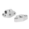 2 Pcs Horizontal Optical Axle Support 0.3inch Wear Resistance Straight Linear Rail Bracket