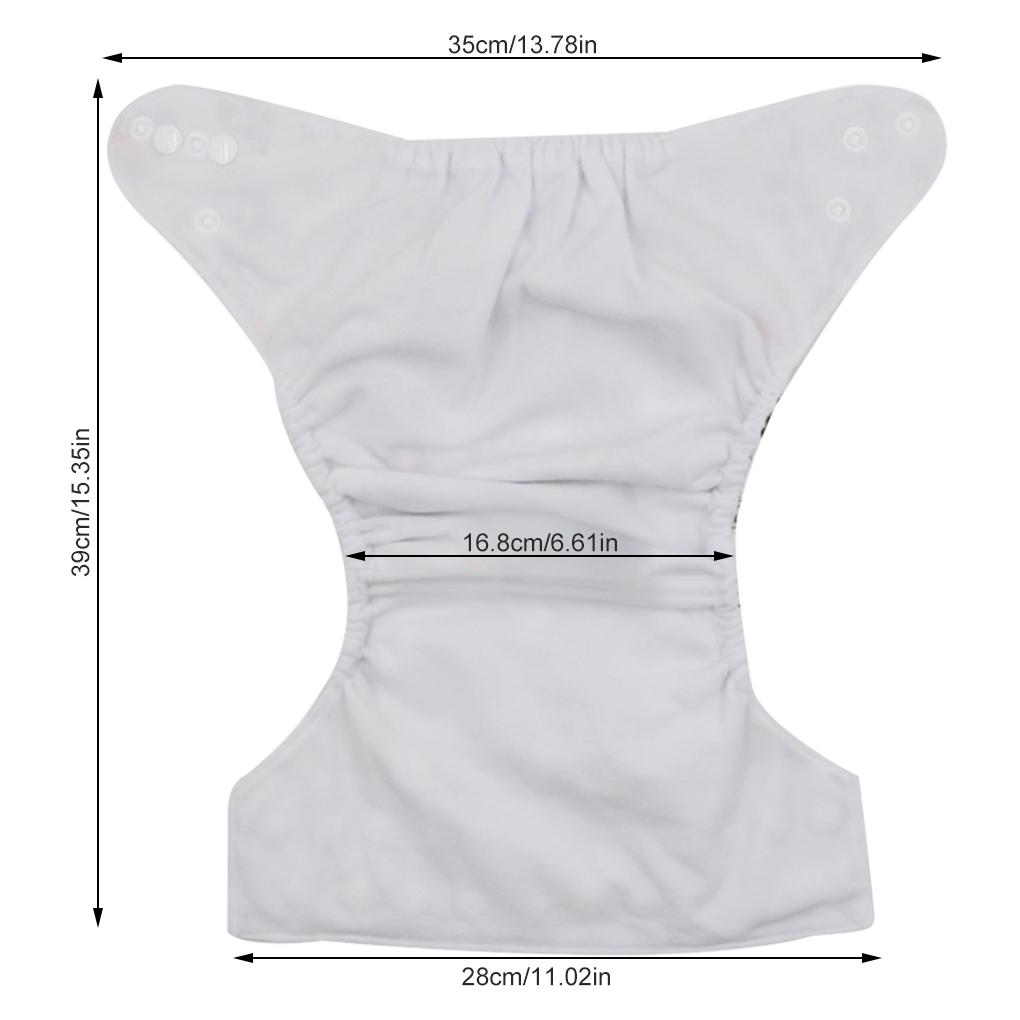 3PCS Cloth Diaper Strong Water Absorption Baby Nappy Adjustable Baby Cloth Diaper Without Side Leakage