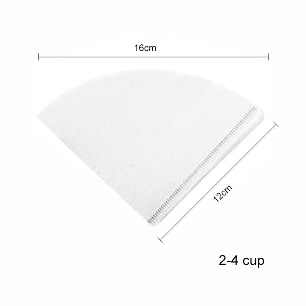 100 Stück Kaffeefilterpapier V-förmig Holzschliff Tropfpapier Kegel Kaffeefilterbeutel Espresso Tee-Aufguss Zubehör