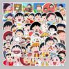 50 Stück Cartoon Chibi Maruko Dekorationsaufkleber für Notizbücher, Tablets, Kühlschränke, Handys & Autos