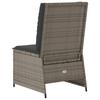 Vidaxl Folding Garden Chair With Cushions, Grey, Poly Rattan
