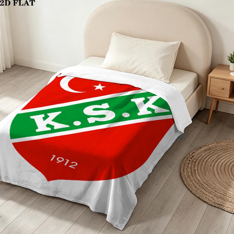 Kocaelispor Kulb Print Flannel Blanket, High quality Comfortable for All Seasons, Home Decor, Warmth and Comfort, Perfect for Christmas Gifts