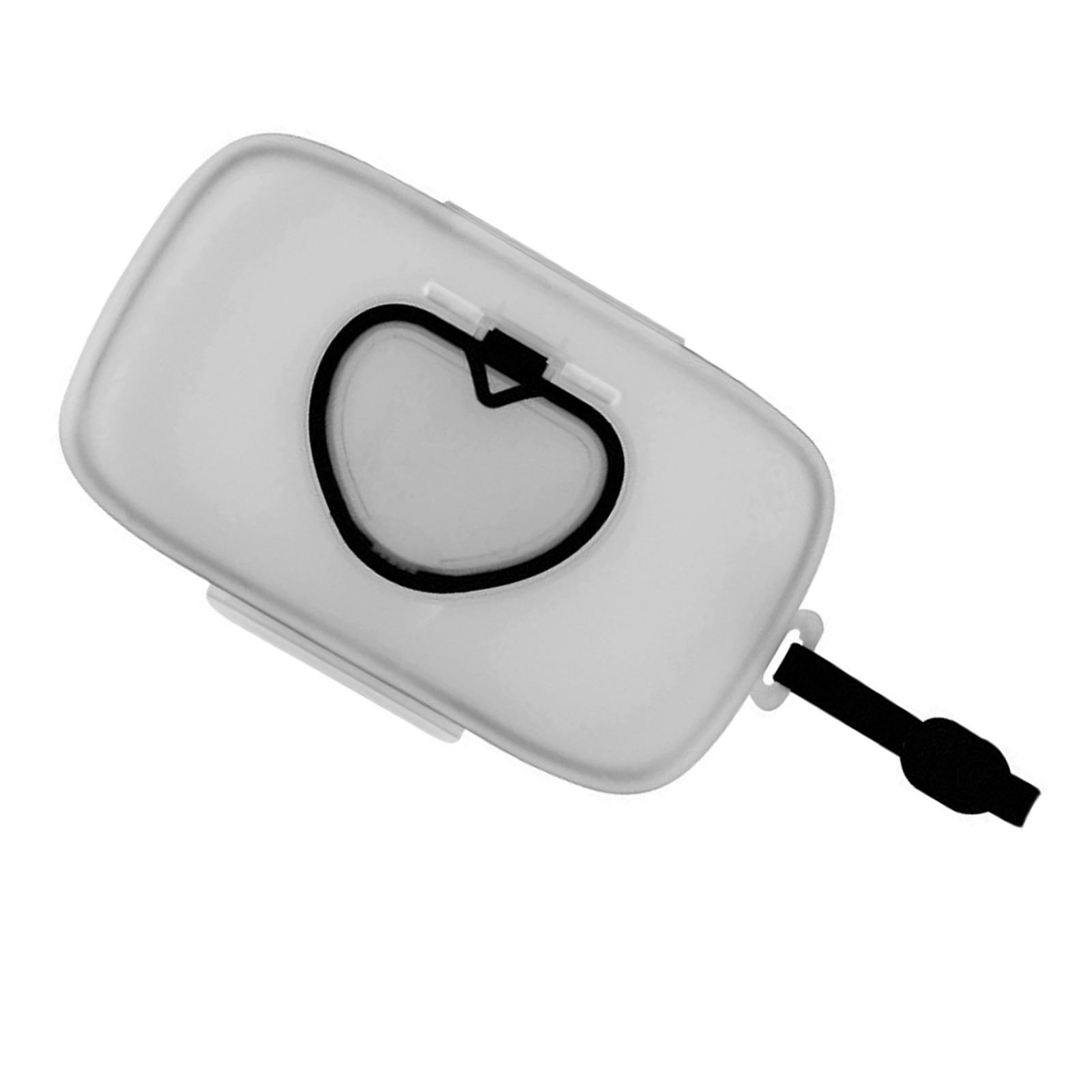 

Держатель для детских салфеток с ручным ремешком, многоразовый контейнер для влажных салфеток для подгузников, чехол, коробка для хранения для путешествий и ежедневного использования дома чёрный