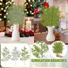 24pcs Simulated Christmas Branches, Simulated Green Plants, Christmas Home Garden Decorations, Christmas Tree Decorations