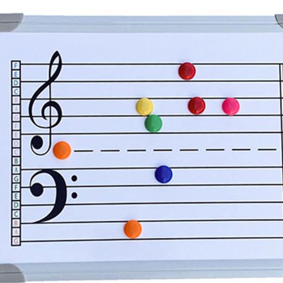 Double-Sided Magnetic Music Staff Whiteboard High Low Notes Teaching Aid Mini Dry Erase Board Students Teachers Music Classroom Supplies