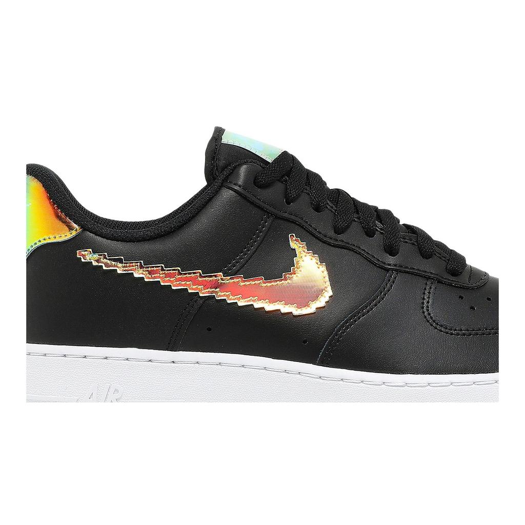 Nike Air Force 1 Low 'Iridescent Pixel - Black' (Unisex) Black / Multi-Color / White Skateboard Shoes CV1699 002