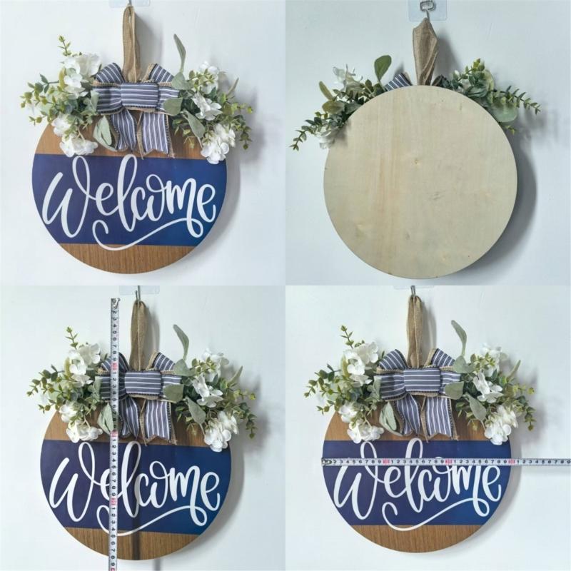 Handcrafted Wooden Letter Bowknot Holiday Garlands User friendly Door Or Wall Hanging For Seasonal Homes Decoration