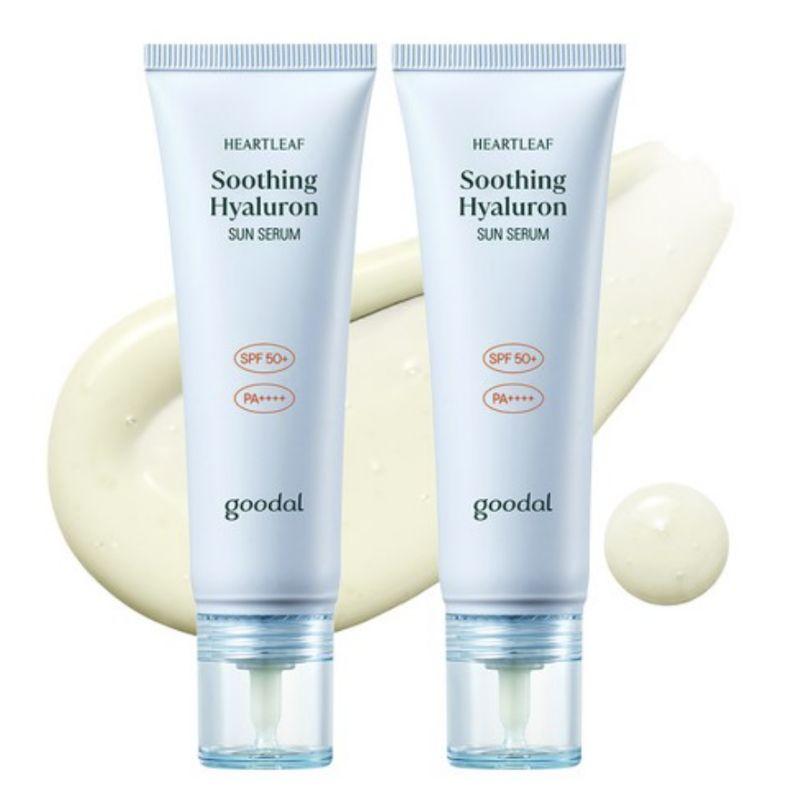 Goodal Heartleaf Calming Hyaluronic Sun Serum SPF50+ PA++++ 50ml x 2