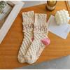 Women's Forest Tulip Long Pile Socks - Floral Series for All Seasons