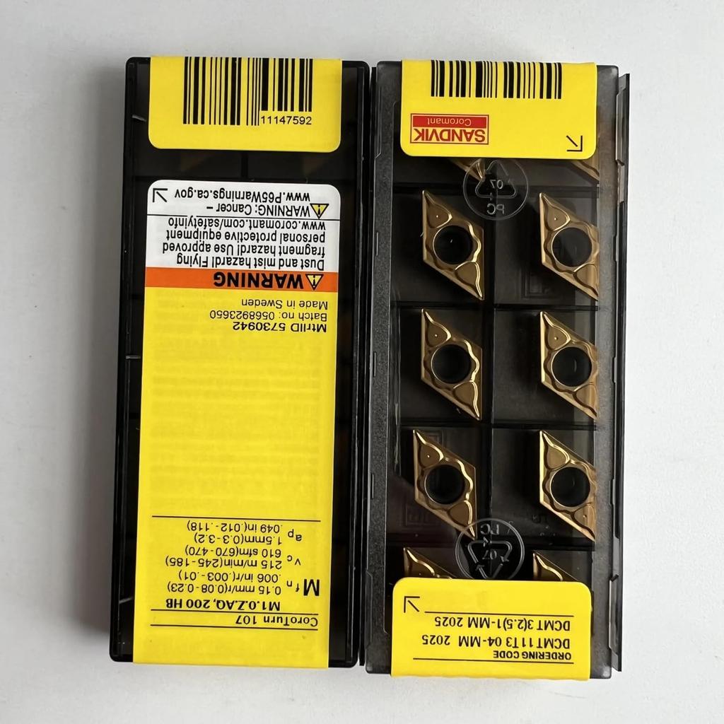 Original Sandvik / DCMT11T304-MM 2025 / CNC Lathe Carbide Blade 10 PCS