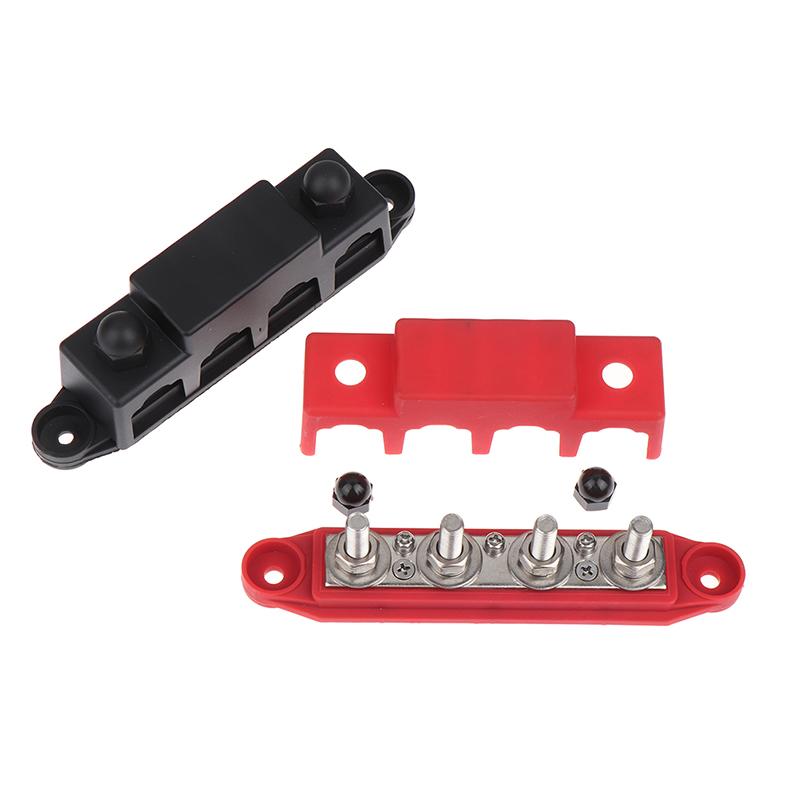 4 Post Power Distribution Block Terminal Screw Bus Bar M8 M10 High Current Wiring Stud Battery Junction Block for RV Ship Car