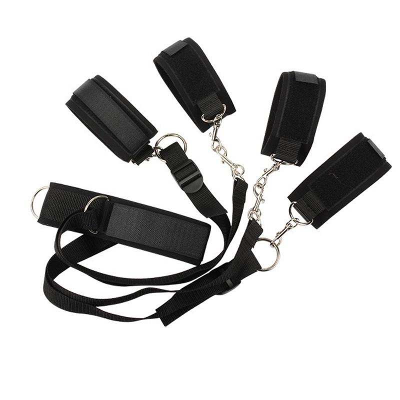 Adult Slave BDSM Bed Binding Leg Splitter Handcuffs Shackle Bundled Rope Set Female Flirt SM Adult Props Sex Toys For