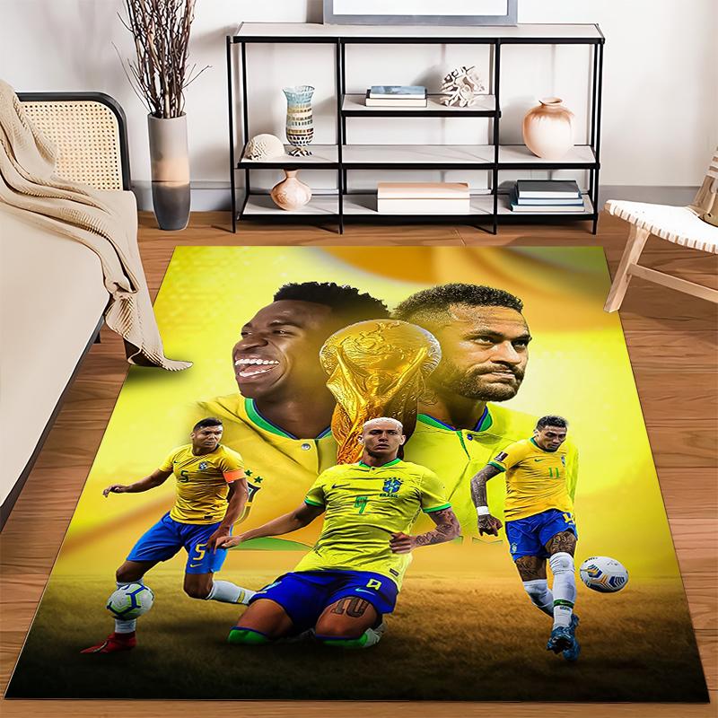 Football Sports Designed floor mat, suitable as a non-slip mat for the living room or bedroom sofa