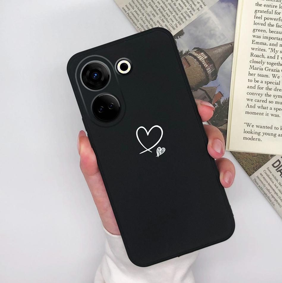 For Tecno Camon 20 Pro 4G 5G Phone Cases Cute Design Matte Silicone Shockproof Black Cover For Tecno Camon20 20Pro Bumper Capa