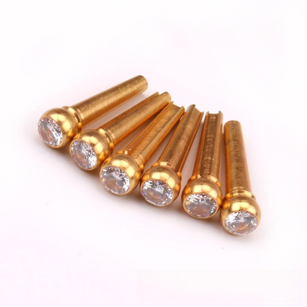 Acoustic Guitar Brass Saddle Extends Sustain String Pins Pure Copper Guitar String Pins Acoustic Guitar String Pins