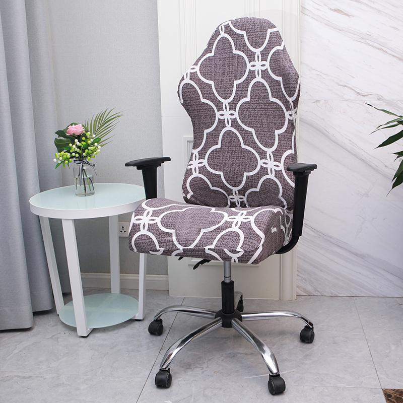 1 Pcs Office Computer Gaming Chair Covers Stretch Armchair Gamer Seat Cover Flower Printed Racing Desk Rotating Slipcovers