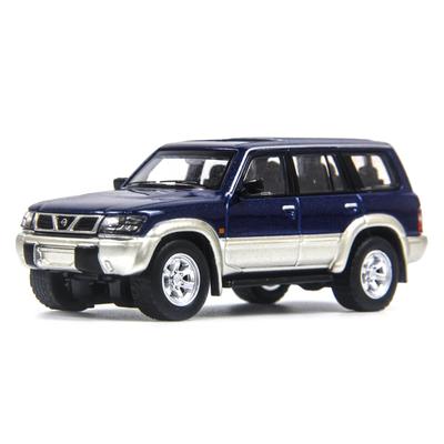PAUDI MODEL Scale Diecast Nissan Patrol Y61 1998 Model Blue 1/64 Car,