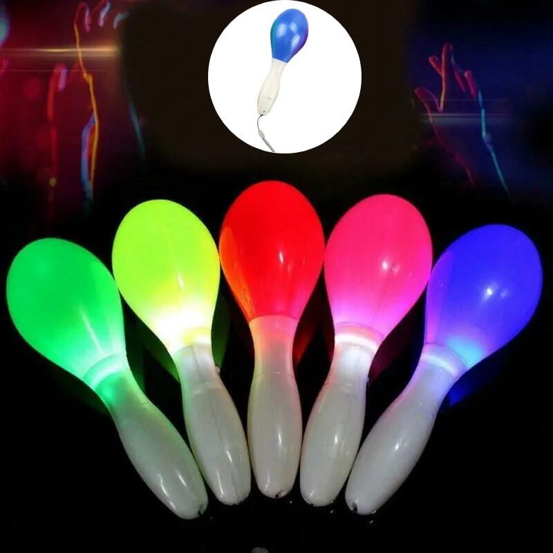 Light Maracas Led Up Neon Sensory Toy Plastic Flashing Concert Props Atmosphere
