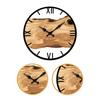Stille Wanduhr Vintage Heimdeko Leicht ablesbar Wanduhr Bauernhaus Dekor Jahresringuhr für Bauernhaus Wohnzimmer