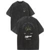 Herren Kalifornien T-Shirt mit Est, Baum Rückenprint - Lockere Passform Kurzarm Rundhals, Gewaschene Baumwolle Weiches Retro-T-Shirt für Strandkleidung & Lässige Outfits