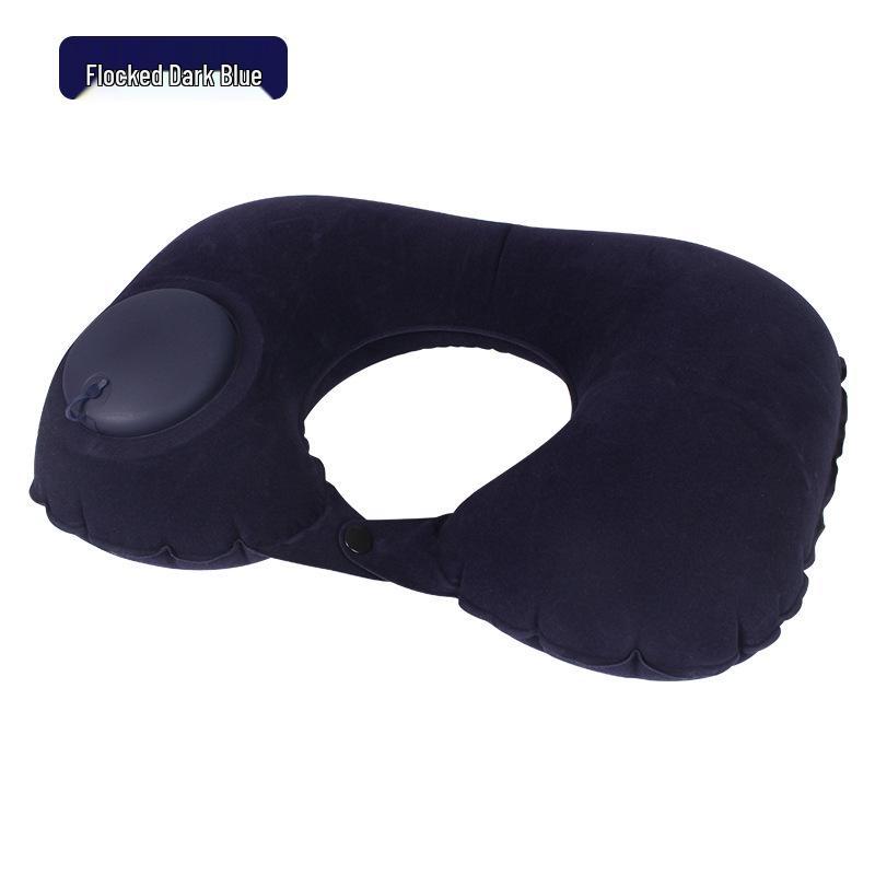 Inflatable U-Shaped Travel Pillow Set: Portable Neck Support for Airplane Journeys