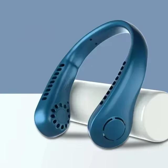 USB cooling and charging lazy fan, portable air conditioner, outdoor portable electric fan, silent bladeless neck-hanging fan