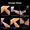 140PCS Matte Surface French Nail Dual Forms Thin Acrylic Nail Tips  French Manicure Tool