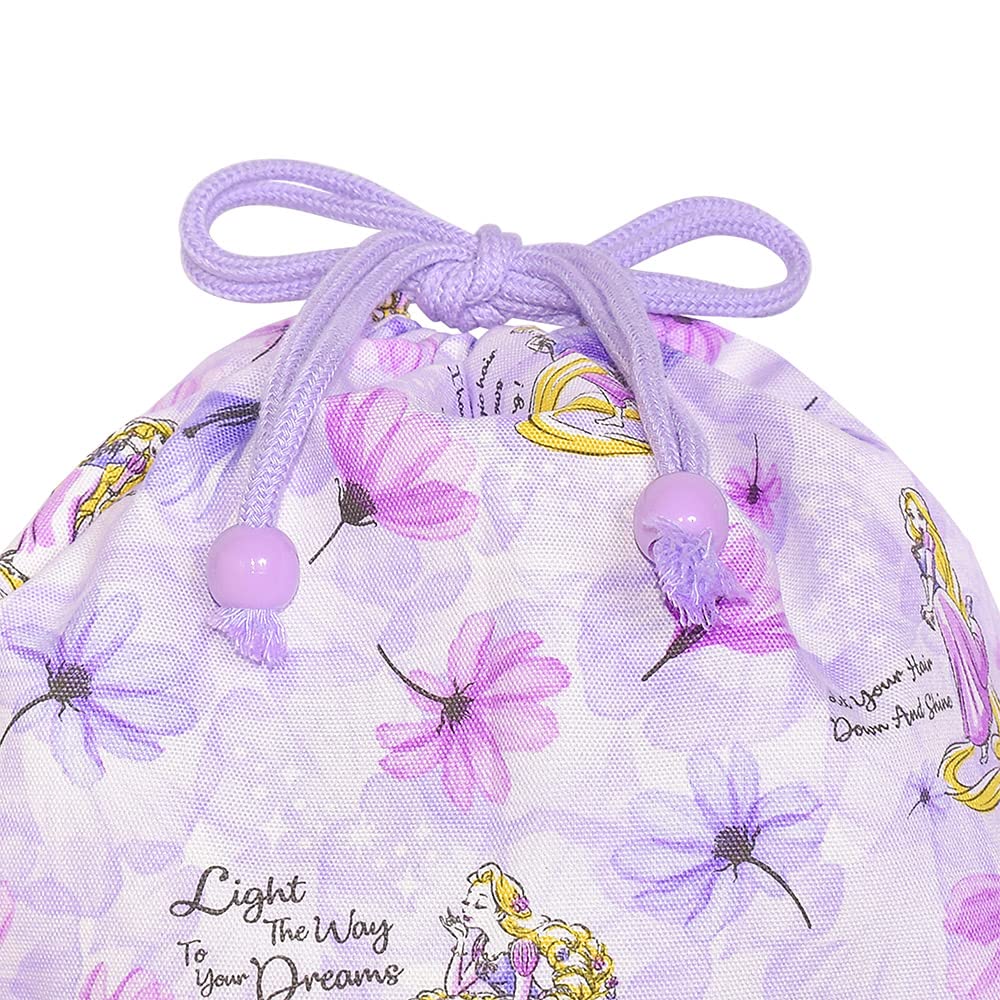 COLORFUL CANDY STYLE Disney Large Drawstring Gym Bag (with Name Tag) / Rapunzel / FASHIONABLE PRINCESS / Rapunzel / N3392000 Purple