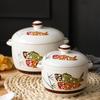 Ruhan Hand-painted Ceramic Double Boiler Stew Pot
