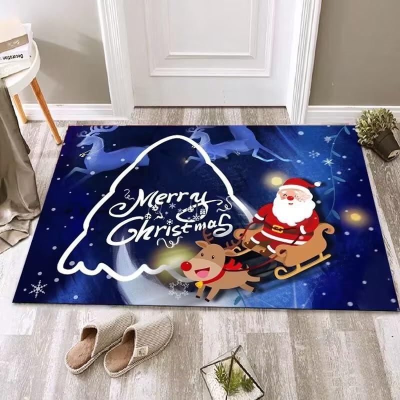 

Christmas Holiday Welcome Rug Doormat Festive NonSlip Door Rug for Living Room Bedroom Kitchen Entrance Home Seasonal Decor 40x60cm