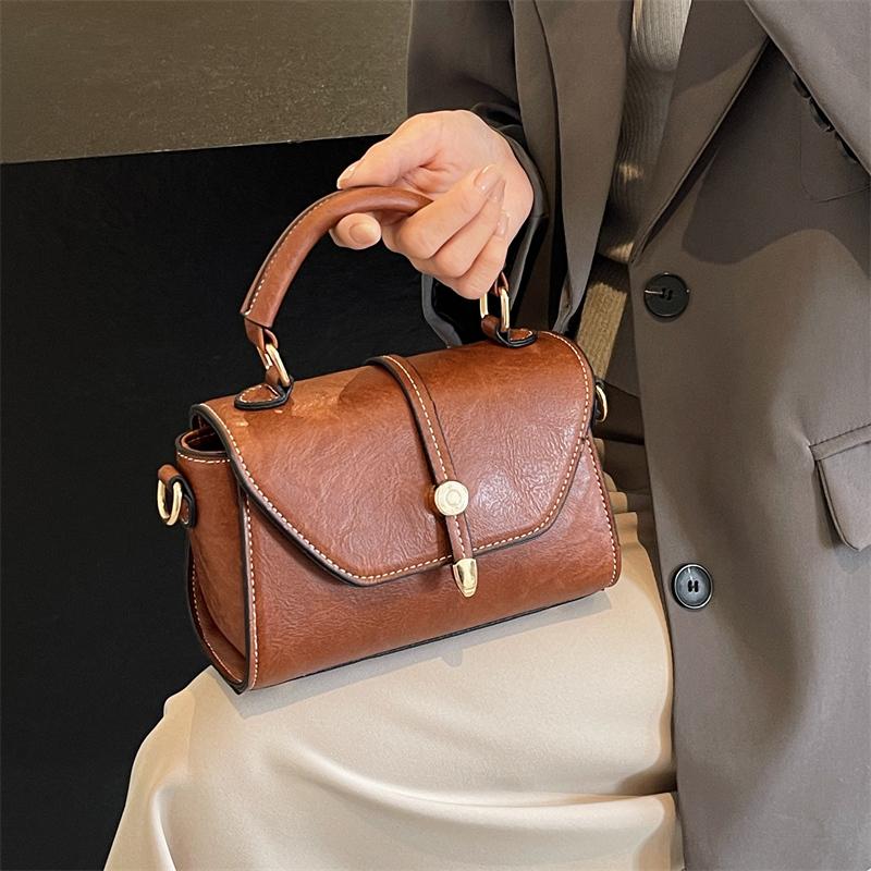 Τσάντα ώμου PU μεγάλης χωρητικότητας για γυναίκες Μονόχρωμες τσάντες χιαστί Casual Messenger για Γυναικεία Νεανική Μόδα Νέο