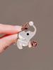 Matte Gold Pearl Wheat Ear Corsage Brooch for Women - High-End Versatile Pin with Anti-Exposure Design