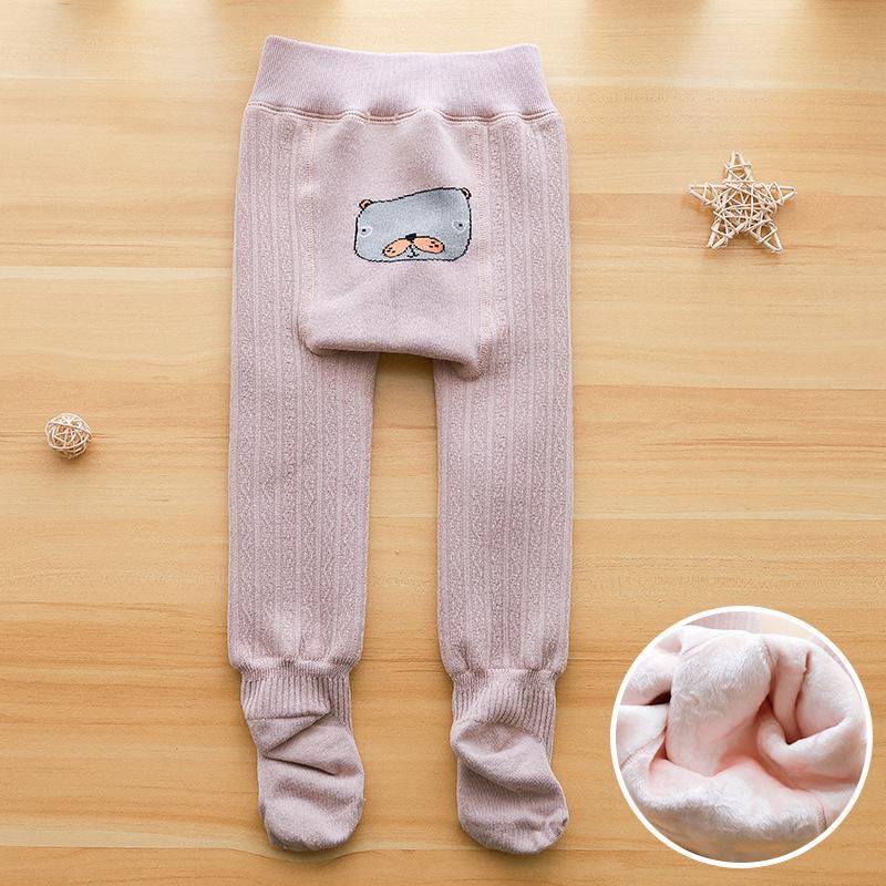 Infant & Girls' Cartoon Leggings: Thick, White, One-Piece Tights for Spring, Autumn, & Winter