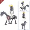 Skeleton Building Blocks Medieval Castle Knight Warriors Skeletons Strong Orcs Figures Collection Toy for Children Gifts