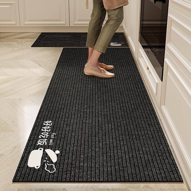 Kitchen Floor Mat Pvc Carpet Waterproof Oil-proof Leather Long Rug Home Decoration Non-slip Foot Mats