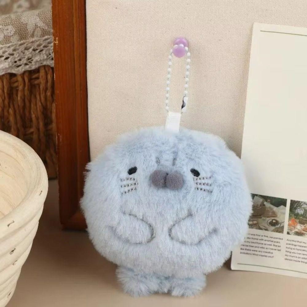 Fluffy Soft Seal Plush Keychain Bag Charms Seal Plush Key Ring Seal Doll Pendant  Women Girls