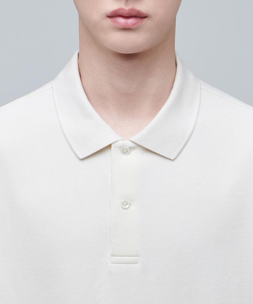 MUSINSA STANDARD Relaxed Fit Pique Polo Shirt [Cream]