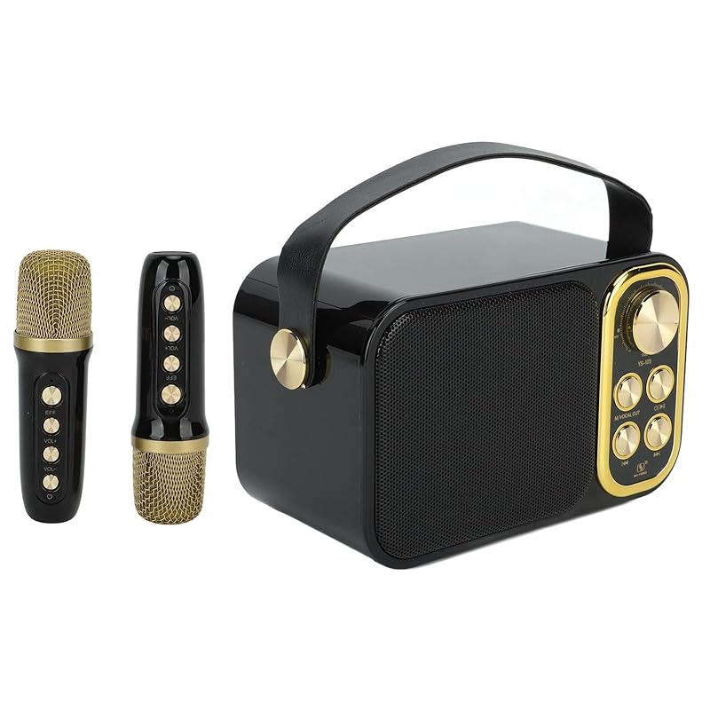 

Yosoo wireless microphone karaoke microphone event Seminar street speech clear sound home karaoke set practicality Rechargeable (black)