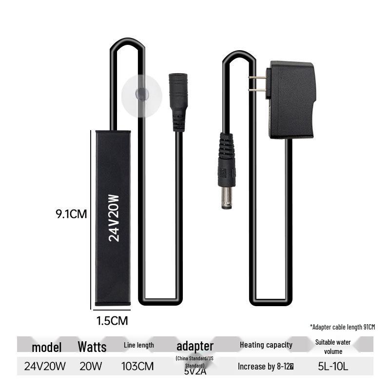 Mini Heating Rod for Small Fish Tanks: USB-Powered Automatic Temperature Controller for Turtles and Tropical Fish