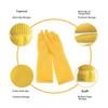 Latex Gloves, 38cm, 1 Pair, Rubber Extended Sleeves, Thickened, Waterproof, Wear-Resistant, Natural Color