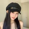 Autumn and Winter New Style Suede Retro Beret Women's Korean Style Old Fashion Temperament Fashionable Face Small Octagonal Hat